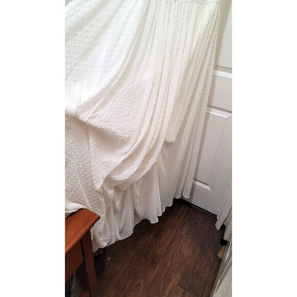 Galina plus size wedding dress Halter Neck  With Bow Back & Polka Dot Texture Si - Picture 5 of 14